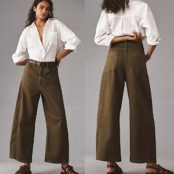 Anthropologie Denim - NWT Anthropologie Pilcro Heritage Kenna Mid-Rise Barrel Jeans Green Size 25P